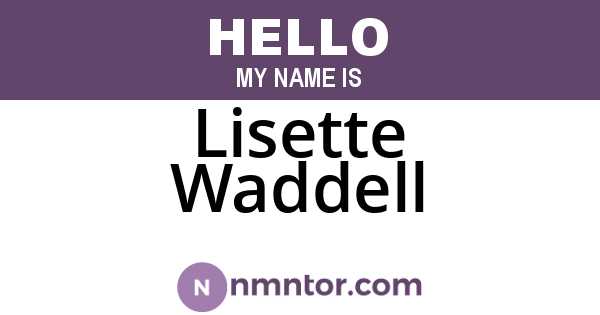 Lisette Waddell