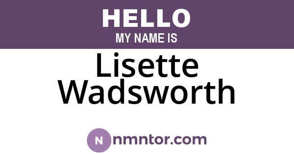 Lisette Wadsworth