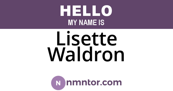 Lisette Waldron