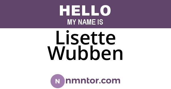 Lisette Wubben