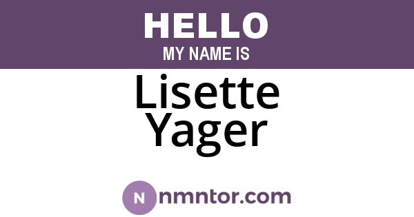 Lisette Yager