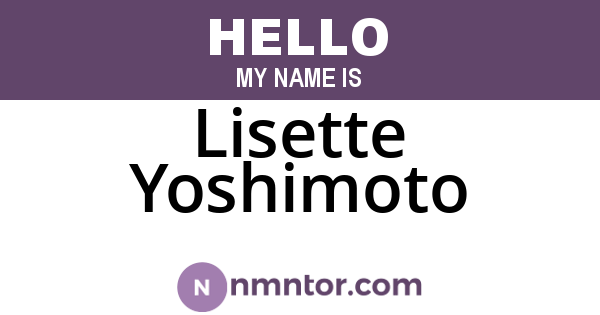 Lisette Yoshimoto