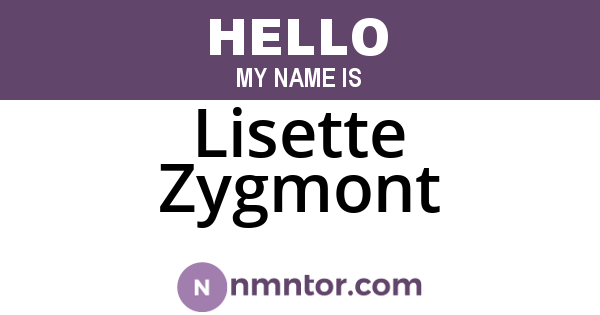 Lisette Zygmont