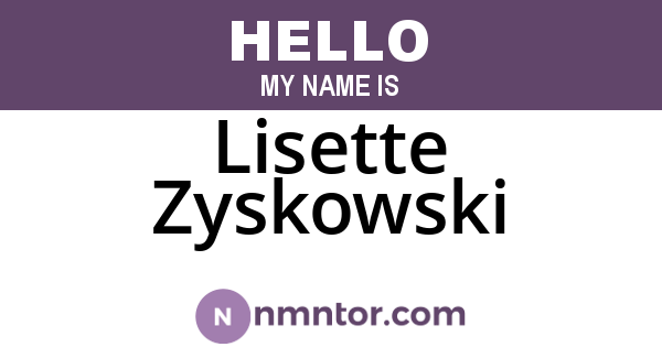 Lisette Zyskowski