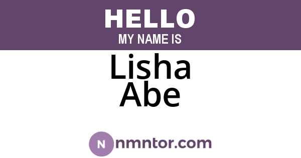 Lisha Abe