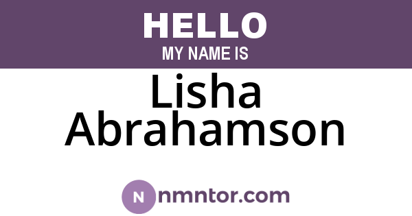 Lisha Abrahamson