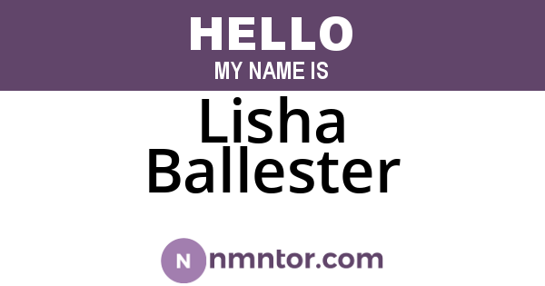 Lisha Ballester