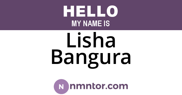Lisha Bangura