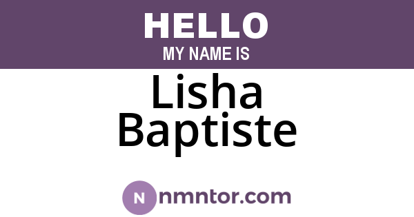 Lisha Baptiste