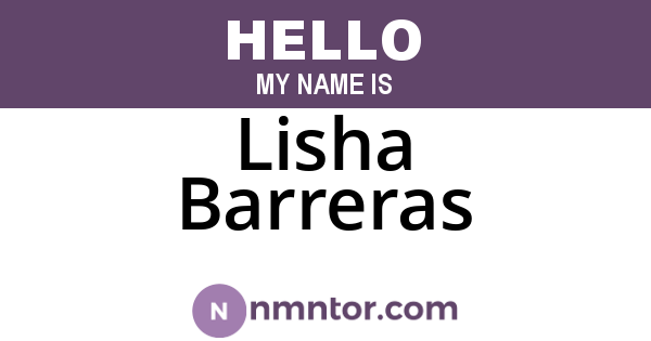 Lisha Barreras