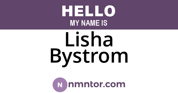 Lisha Bystrom