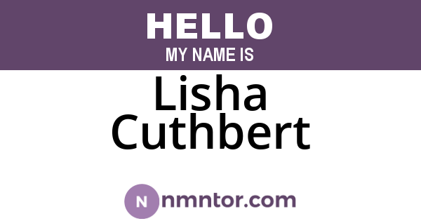 Lisha Cuthbert