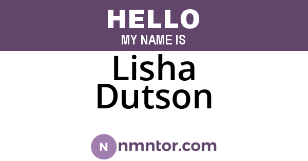Lisha Dutson