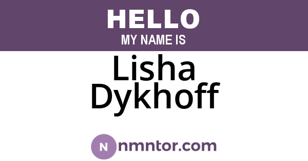 Lisha Dykhoff