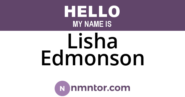 Lisha Edmonson