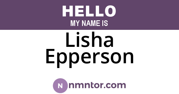 Lisha Epperson