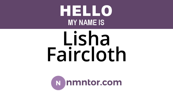 Lisha Faircloth