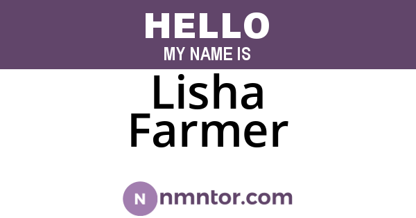 Lisha Farmer