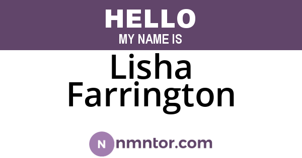 Lisha Farrington