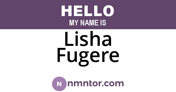 Lisha Fugere