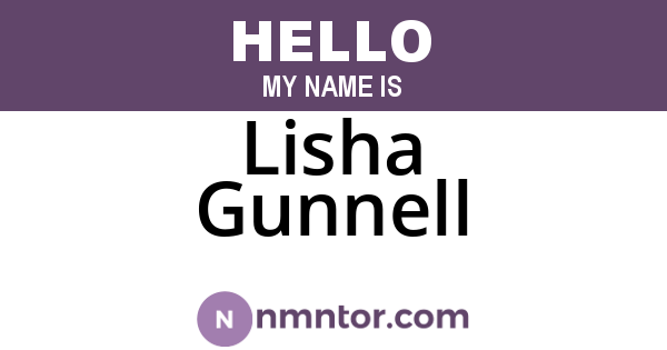 Lisha Gunnell