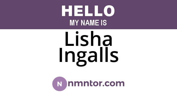 Lisha Ingalls