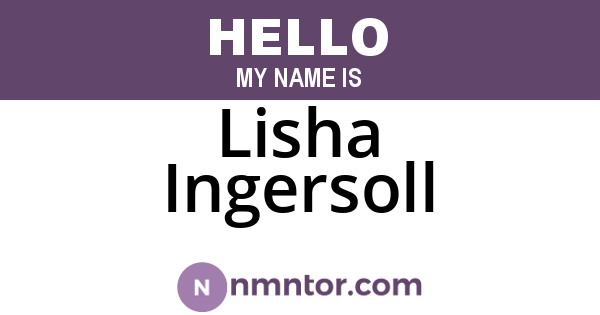 Lisha Ingersoll
