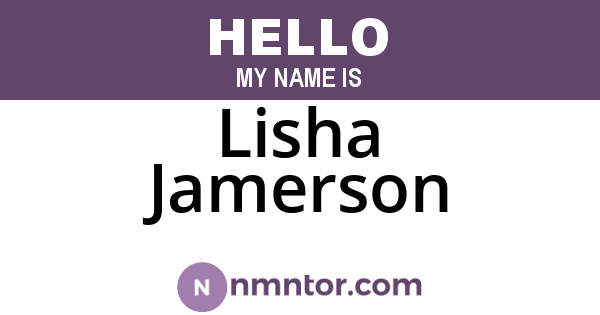 Lisha Jamerson