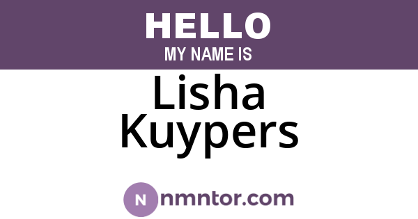 Lisha Kuypers