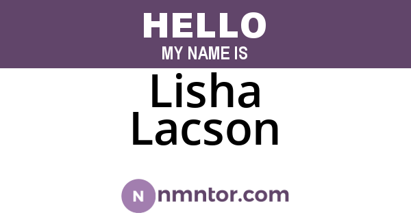 Lisha Lacson
