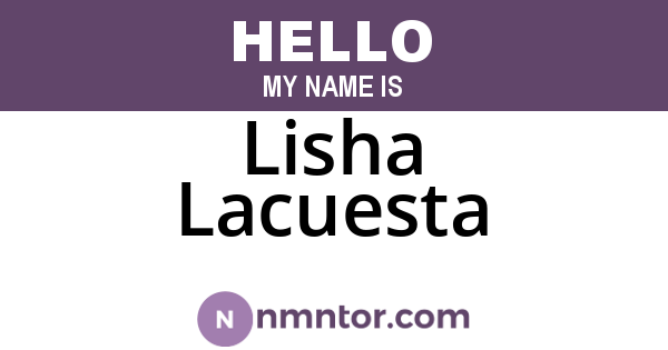 Lisha Lacuesta