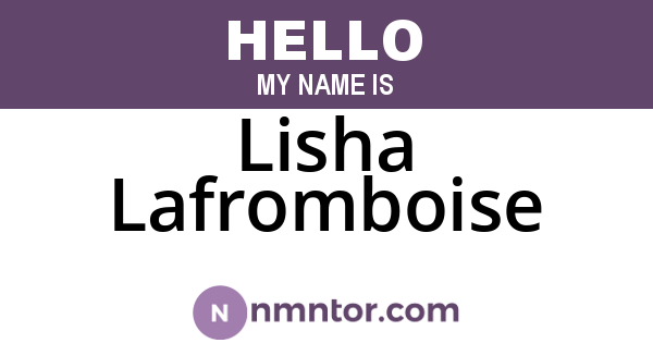 Lisha Lafromboise