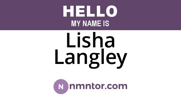 Lisha Langley