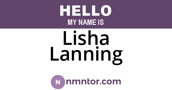 Lisha Lanning