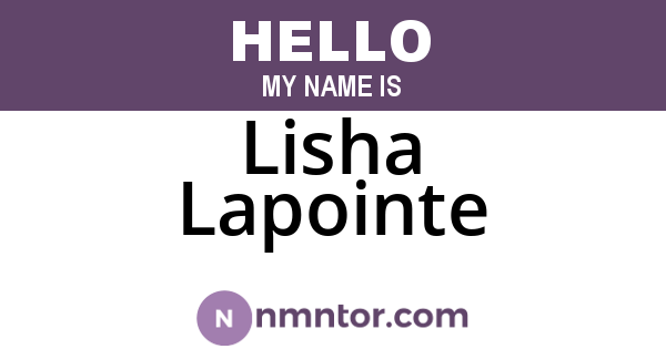 Lisha Lapointe