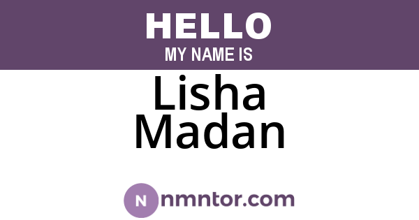 Lisha Madan