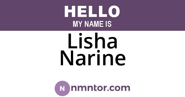 Lisha Narine