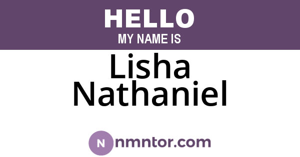Lisha Nathaniel