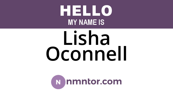 Lisha Oconnell
