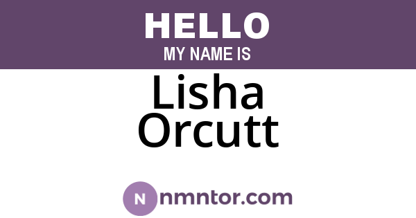 Lisha Orcutt