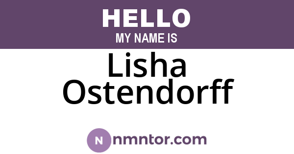 Lisha Ostendorff