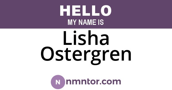 Lisha Ostergren