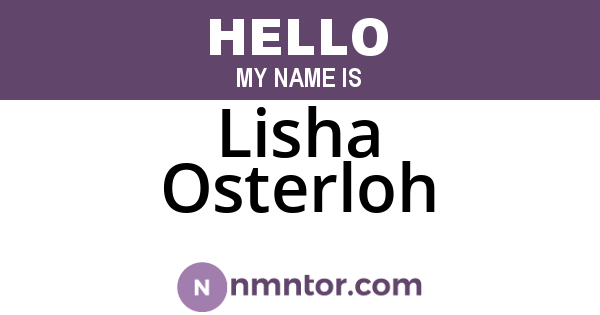 Lisha Osterloh