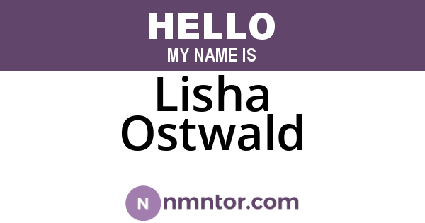 Lisha Ostwald