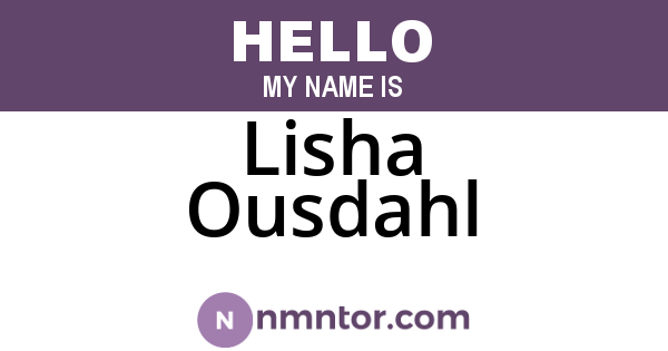 Lisha Ousdahl