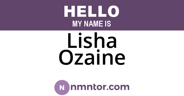 Lisha Ozaine