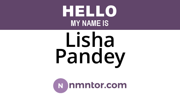 Lisha Pandey
