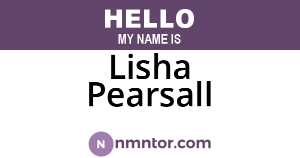 Lisha Pearsall