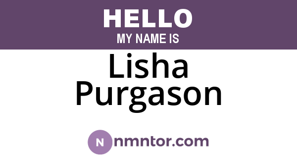 Lisha Purgason