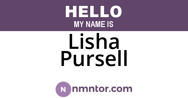 Lisha Pursell